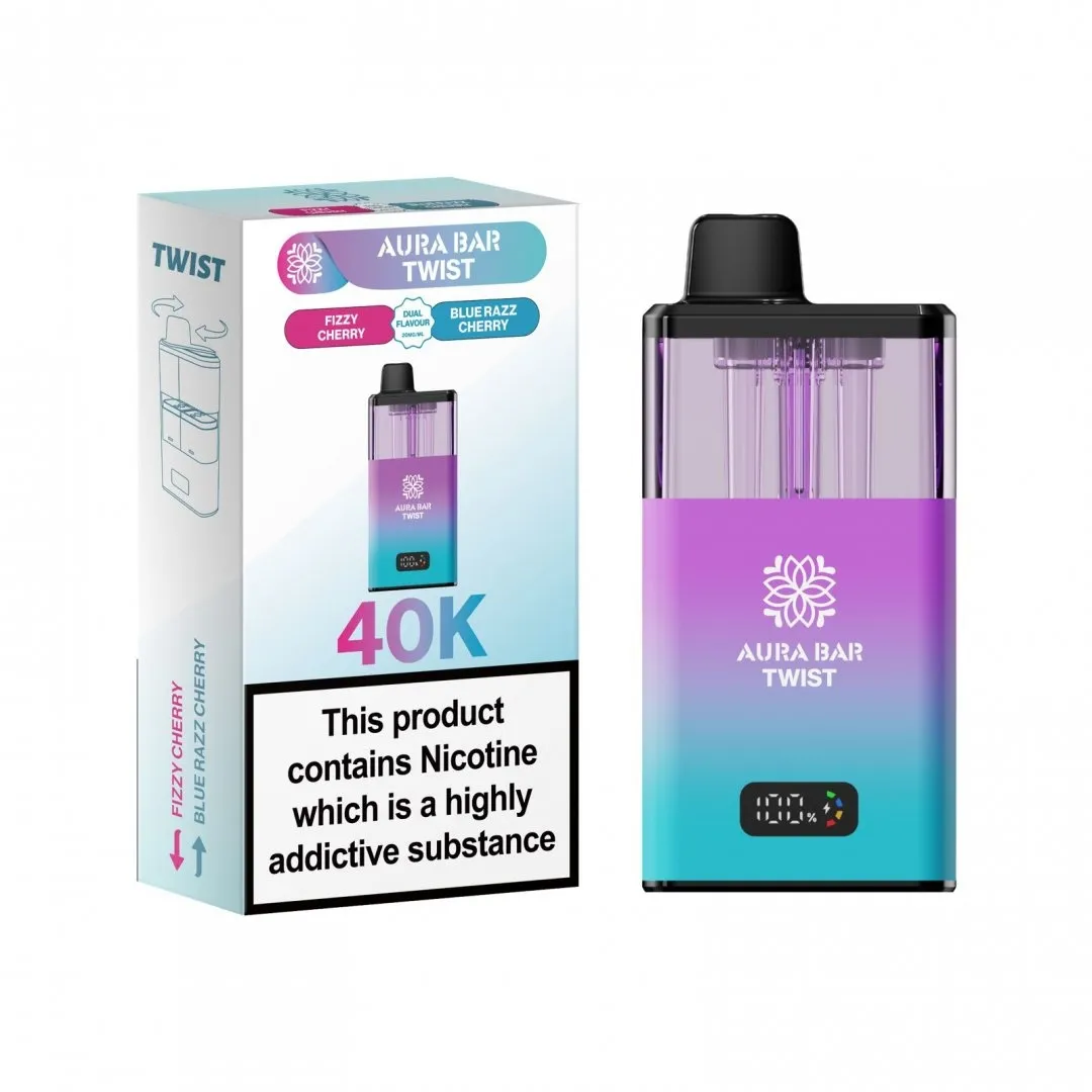 Aura Bar Twist 40K Puffs Prefilled Vape Kit - £9.29 Only