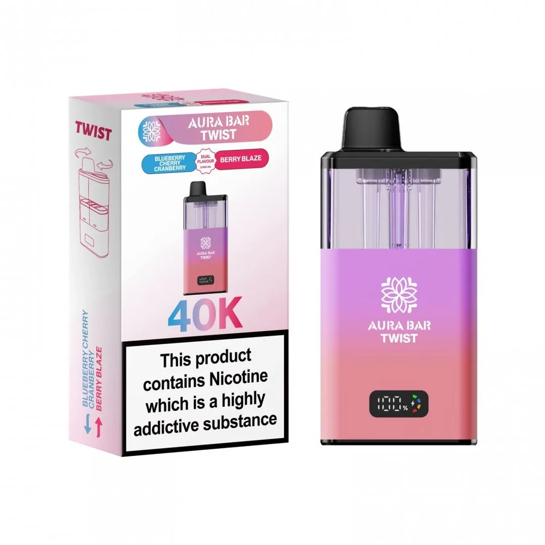 Aura Bar Twist 40K Puffs Prefilled Vape Kit - £9.29 Only