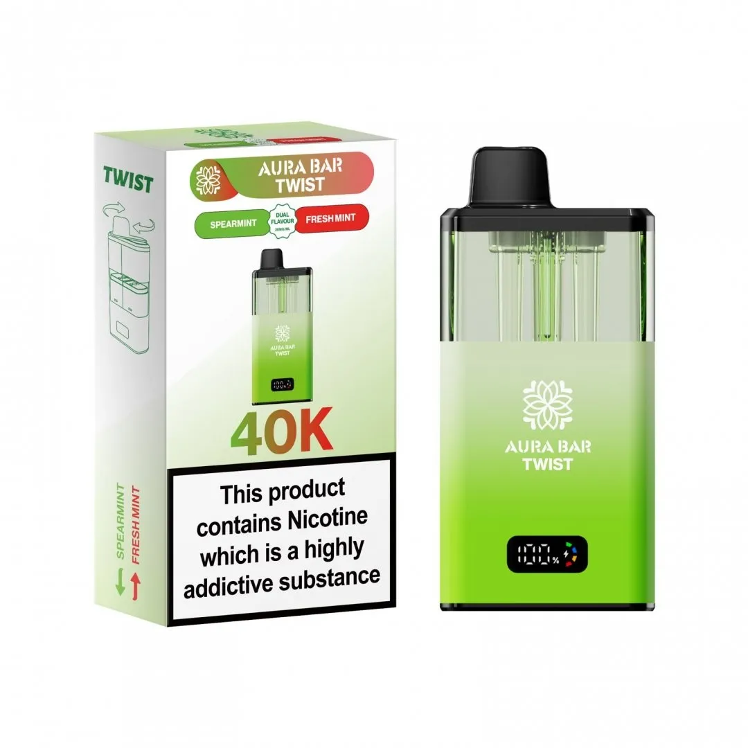 Aura Bar Twist 40K Puffs Prefilled Vape Kit - £9.29 Only