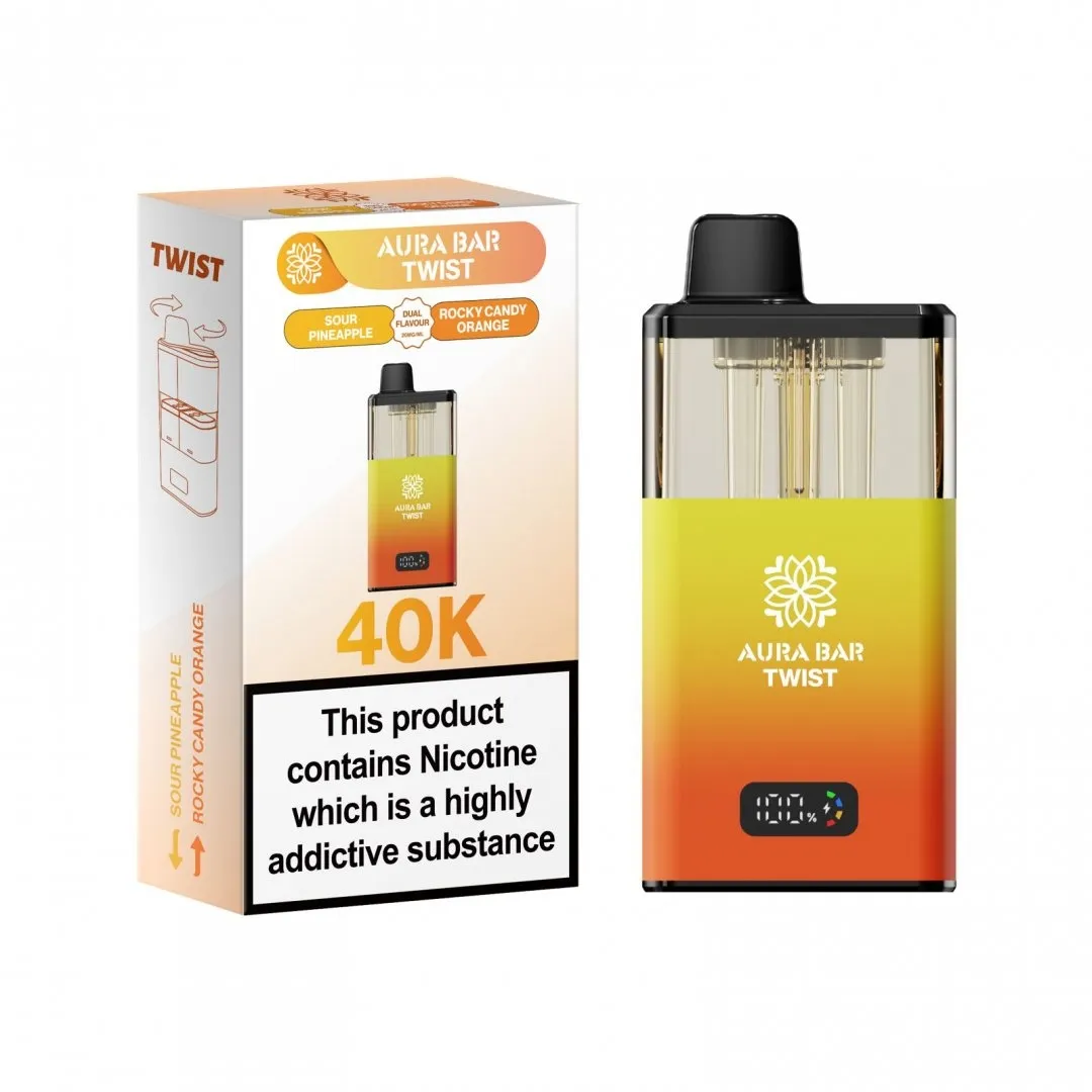Aura Bar Twist 40K Puffs Prefilled Vape Kit - £9.29 Only