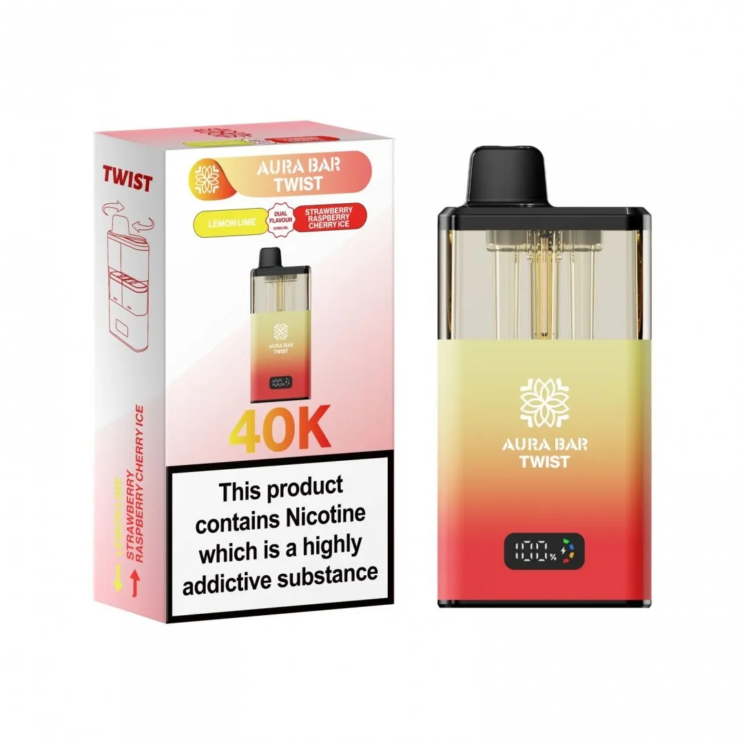 Aura Bar Twist 40K Puffs Prefilled Vape Kit - £9.29 Only