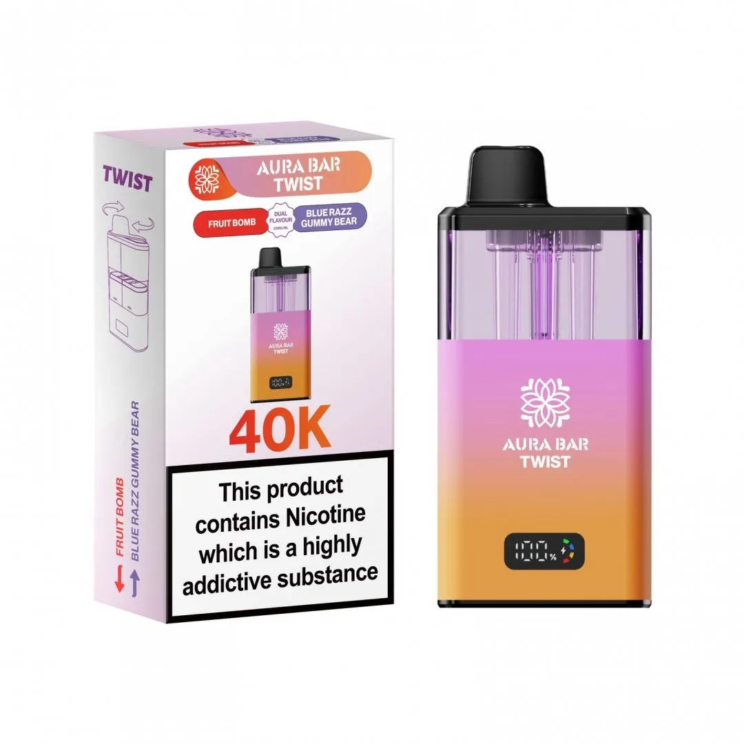 Aura Bar Twist 40K Puffs Prefilled Vape Kit - £9.29 Only