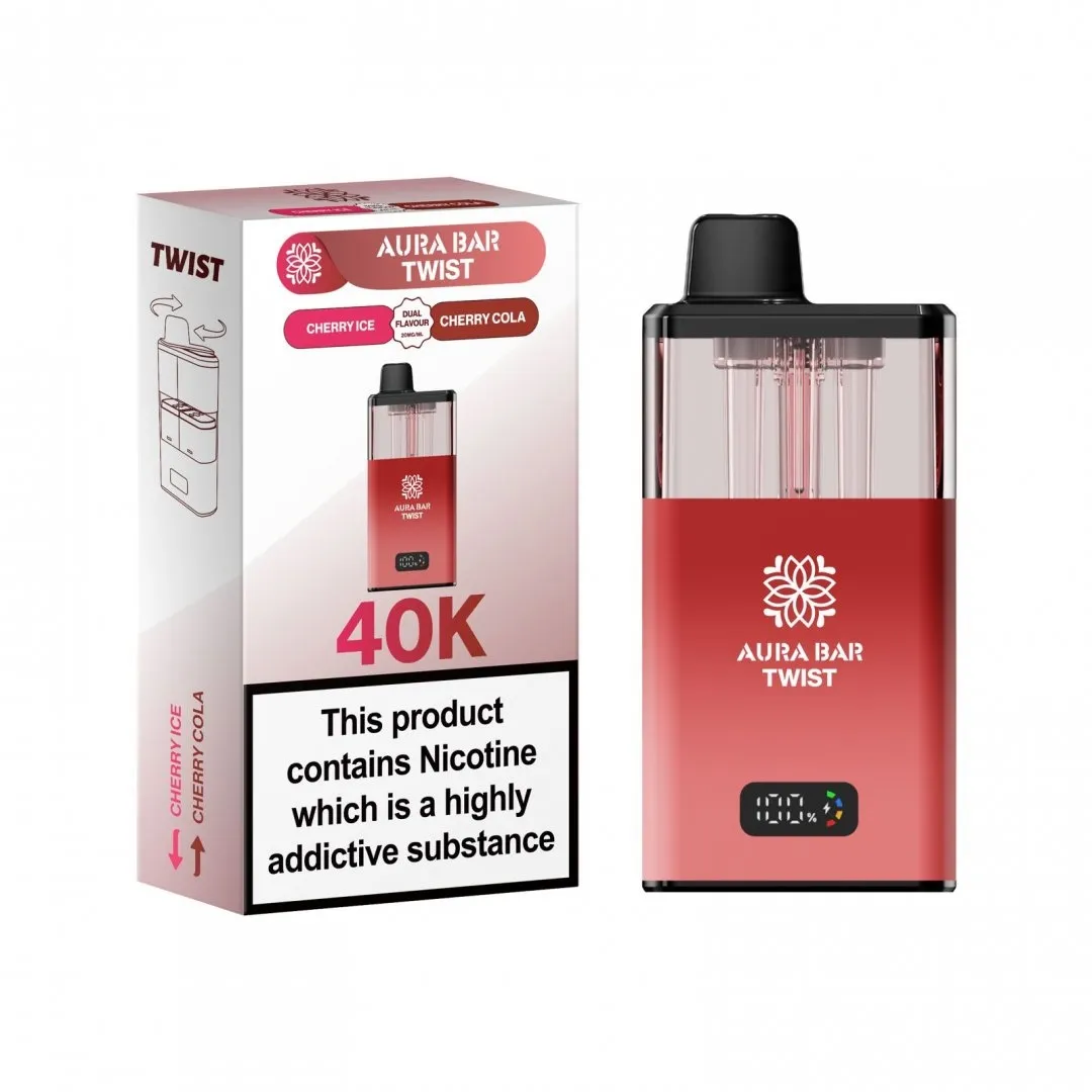 Aura Bar Twist 40K Puffs Prefilled Vape Kit - £9.29 Only