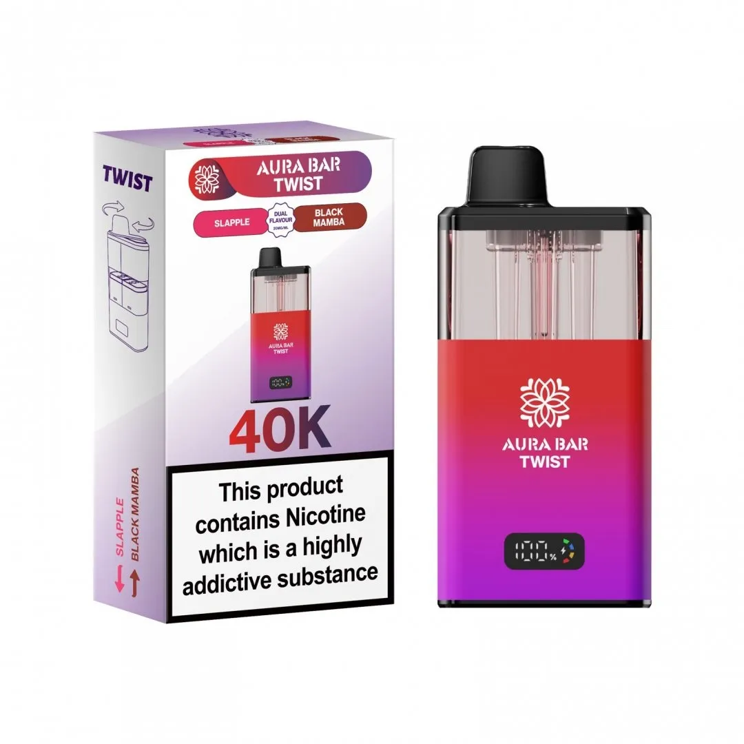Aura Bar Twist 40K Puffs Prefilled Vape Kit - £9.29 Only