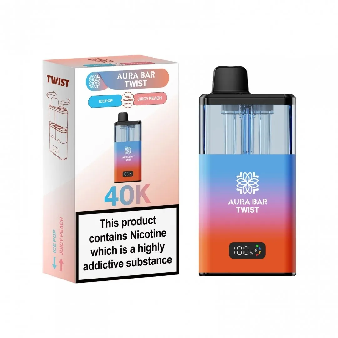 Aura Bar Twist 40K Puffs Prefilled Vape Kit - £9.29 Only