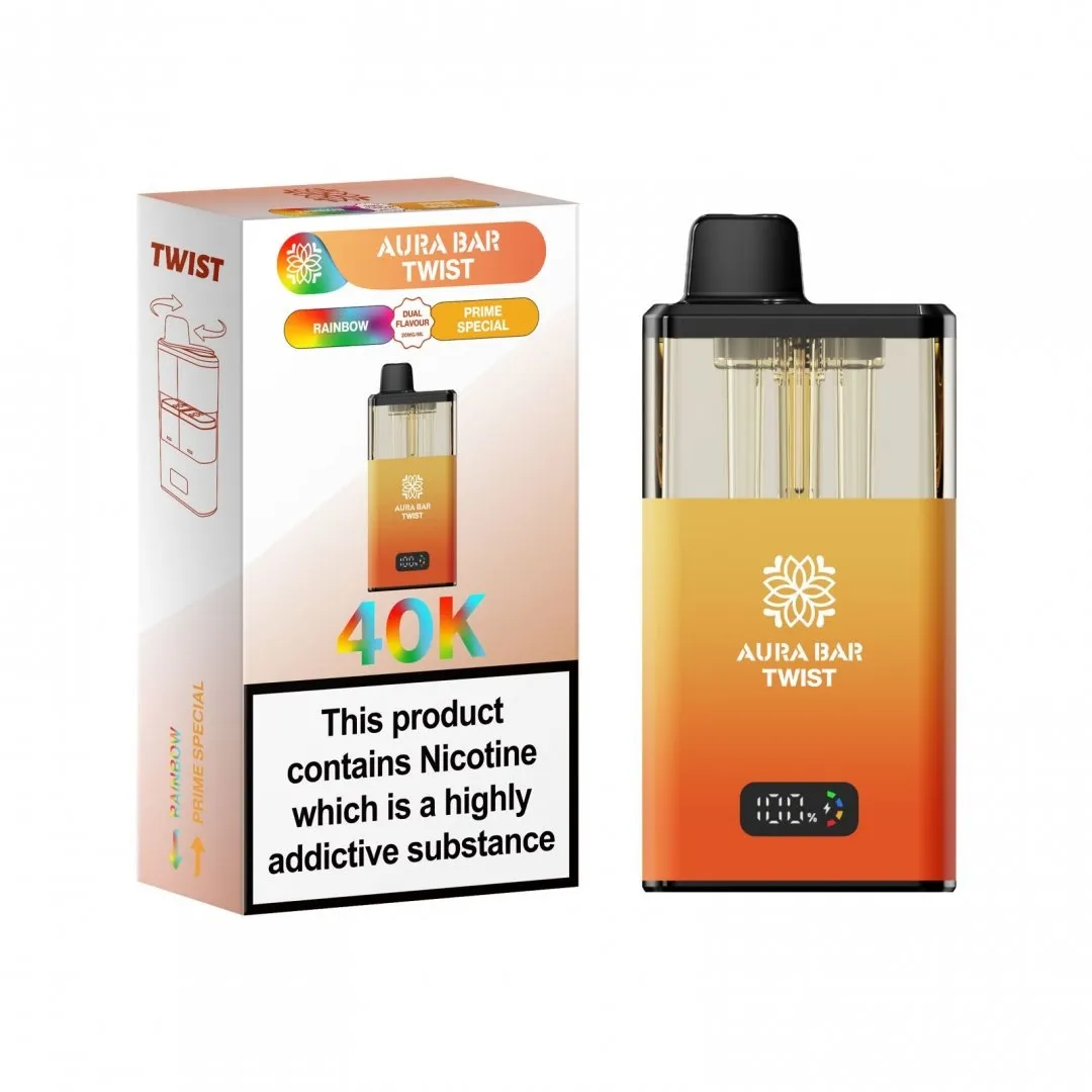 Aura Bar Twist 40K Puffs Prefilled Vape Kit - £9.29 Only