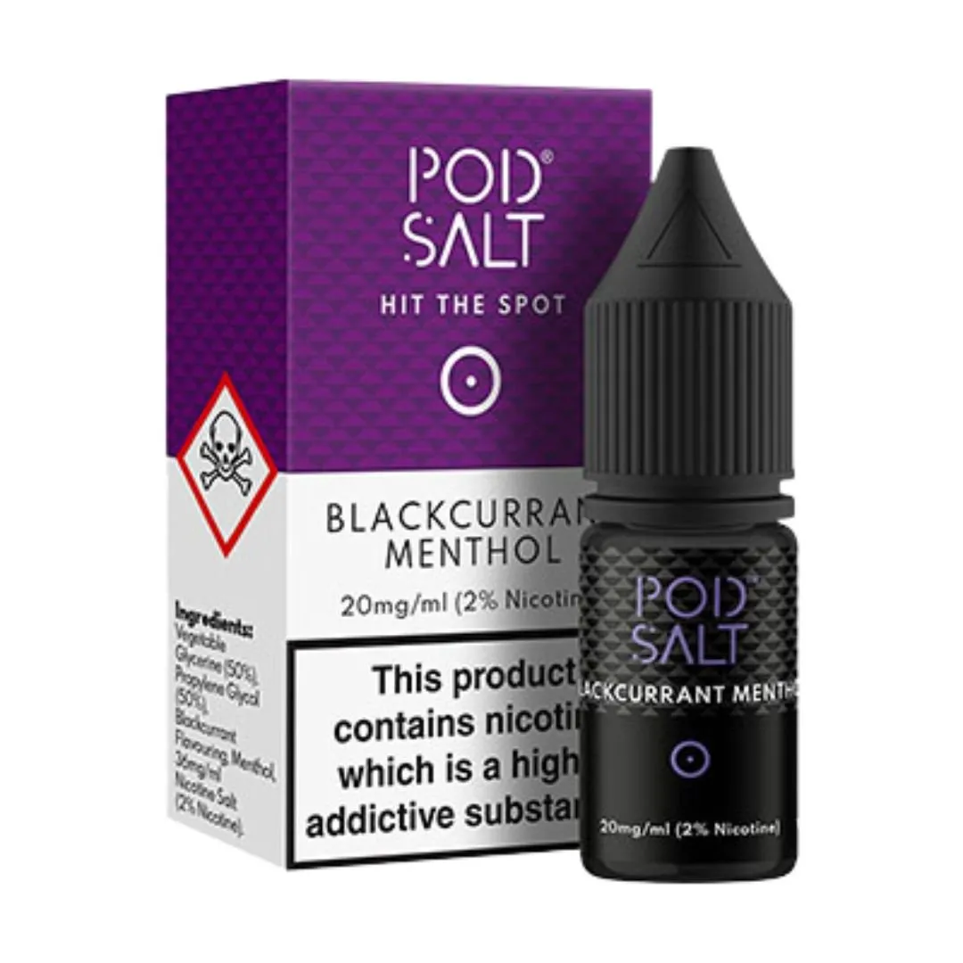 Blackcurrant Menthol by Pod Salt 10ml E-liquid