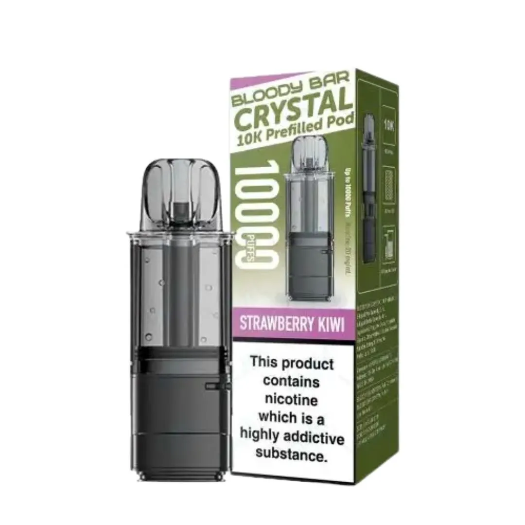 Buy Bloody Bar Crystal 10000 Puffs Prefilled Pod for £4.89