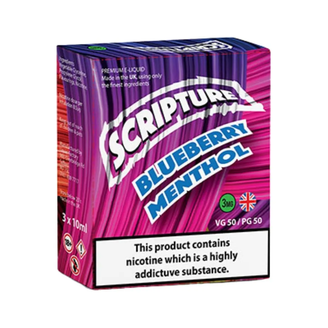 Blueberry Menthol by Scripture 10ml E-liquid