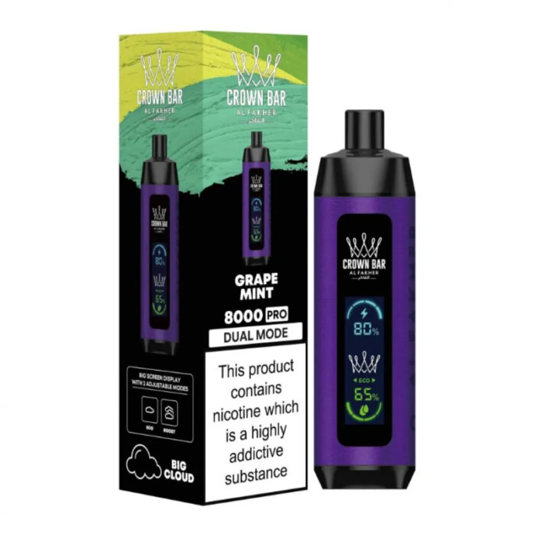 Al Fakher Crown Bar 8000 Pro Prefilled Vape Kit - £8.79