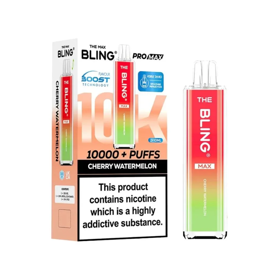 The Crystal Bling Max 10000 Puffs Prefilled Kit - £8.79