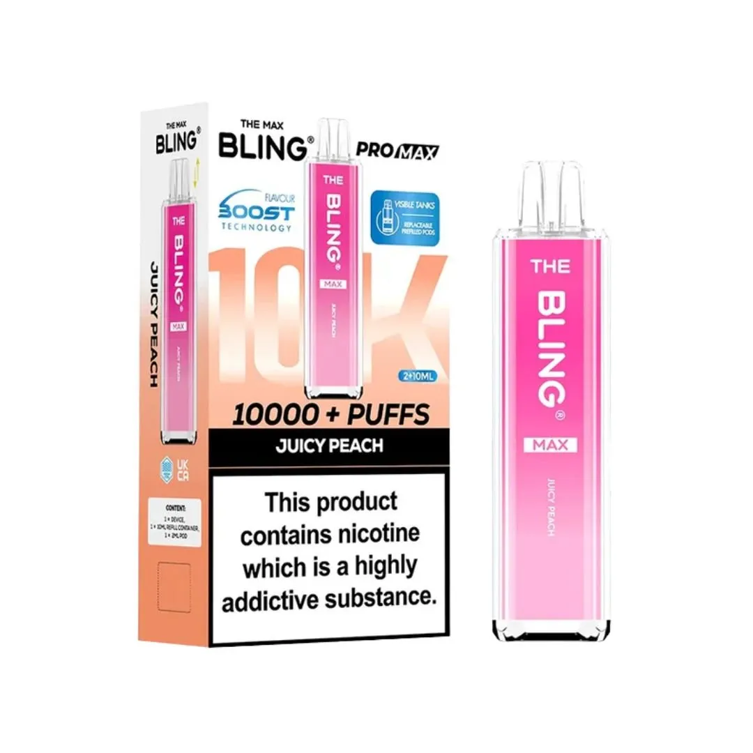 The Crystal Bling Max 10000 Puffs Prefilled Kit - £8.79