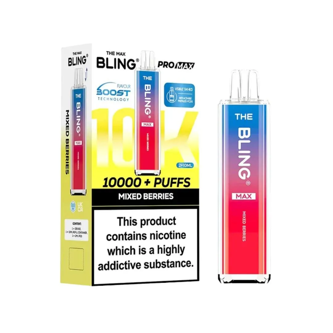 The Crystal Bling Max 10000 Puffs Prefilled Kit - £8.79