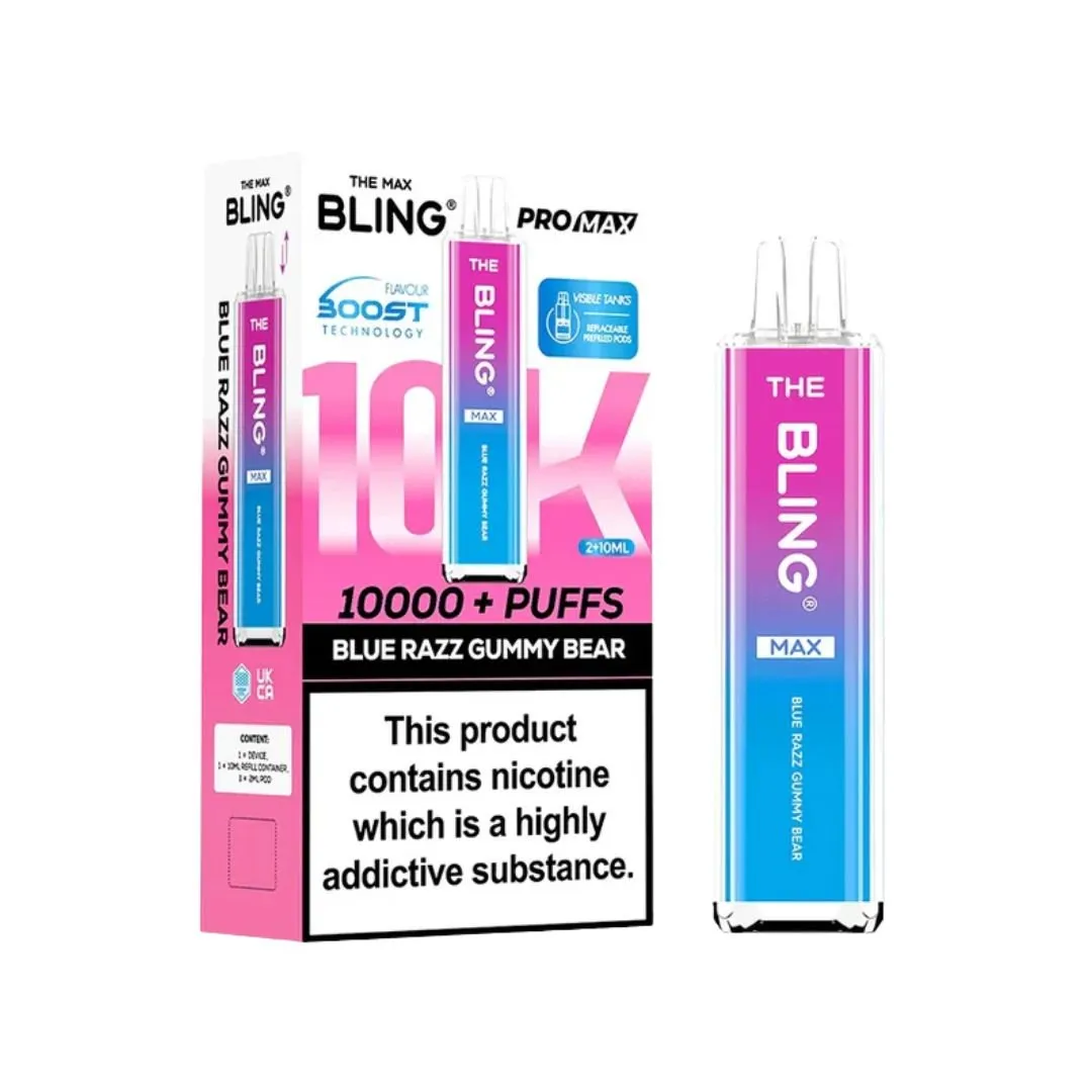 The Crystal Bling Max 10000 Puffs Prefilled Kit - £8.79