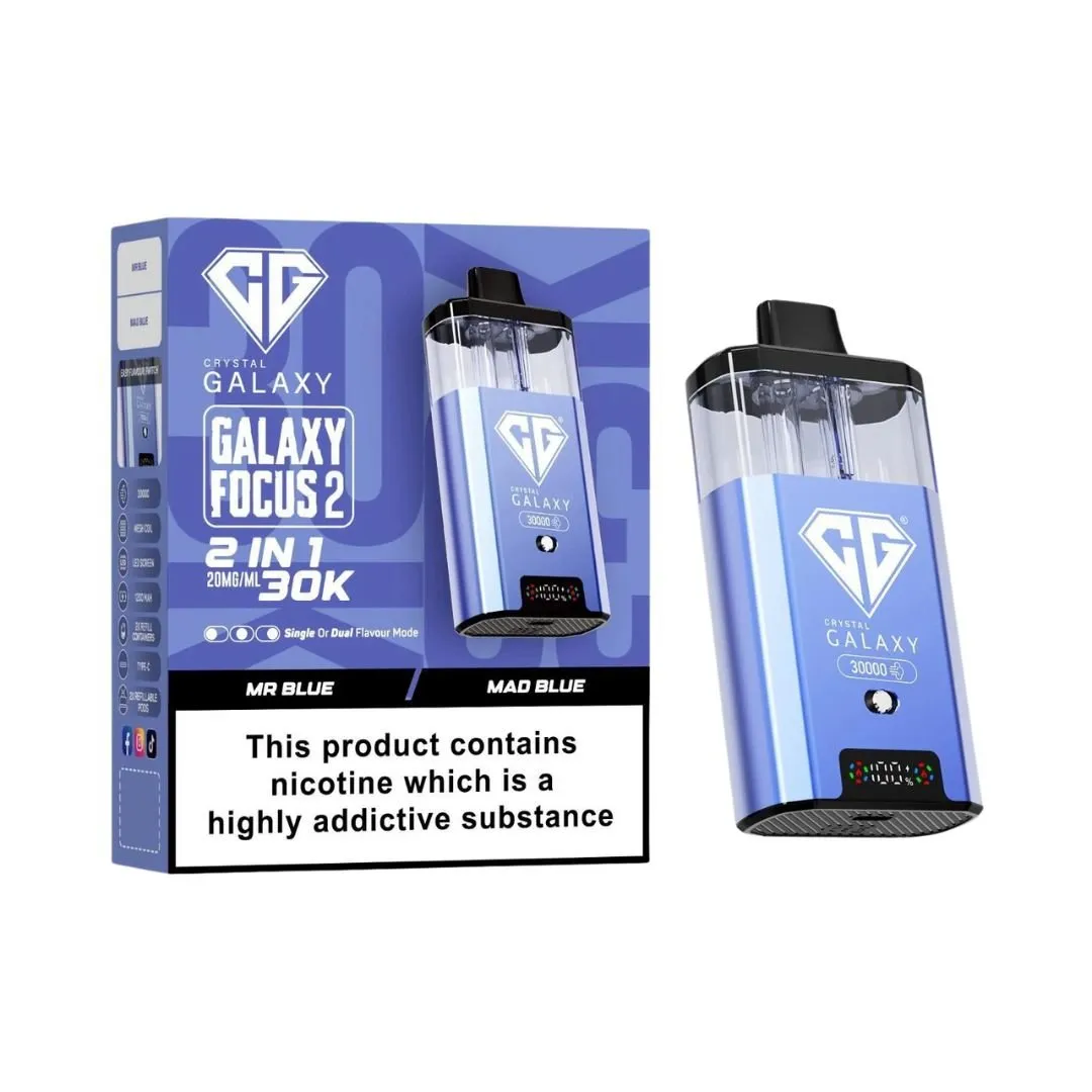 Crystal Galaxy Focus 2 30000 Puffs Prefilled kit - £6.79