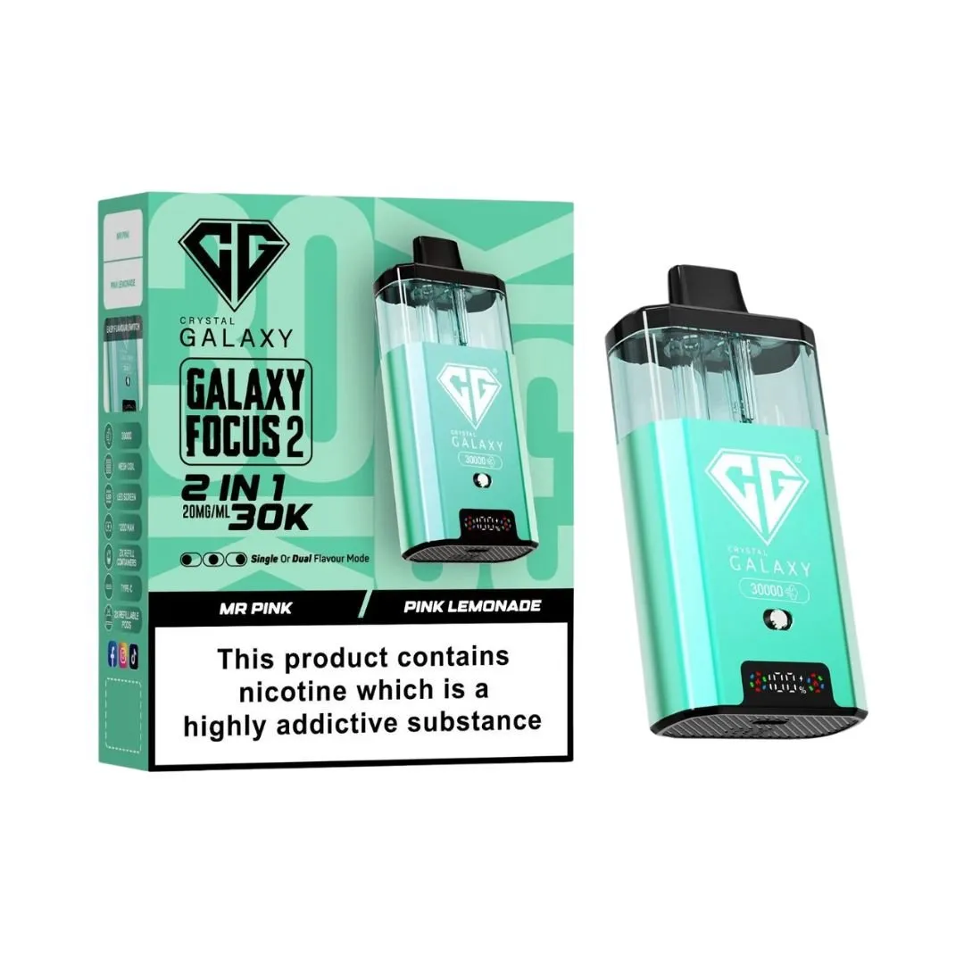 Crystal Galaxy Focus 2 30000 Puffs Prefilled kit - £6.79