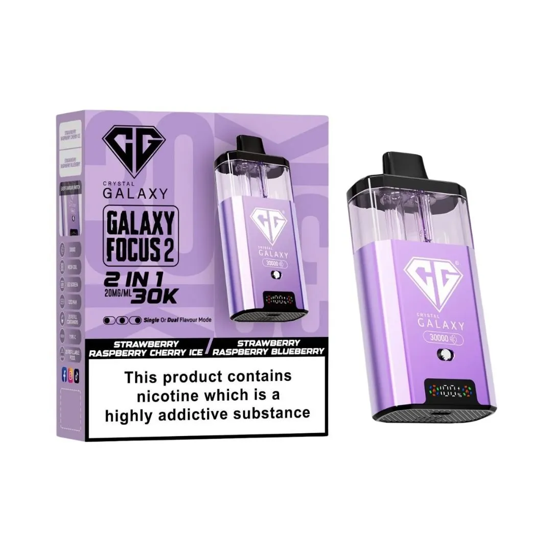 Crystal Galaxy Focus 2 30000 Puffs Prefilled kit - £6.79