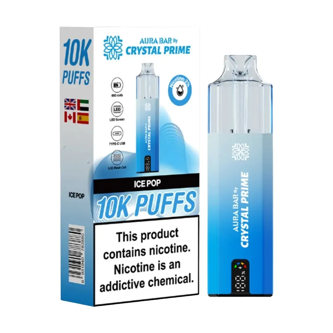 Crystal Prime Aura Bar 10k Prefilled Vape Kit | Only £8.99