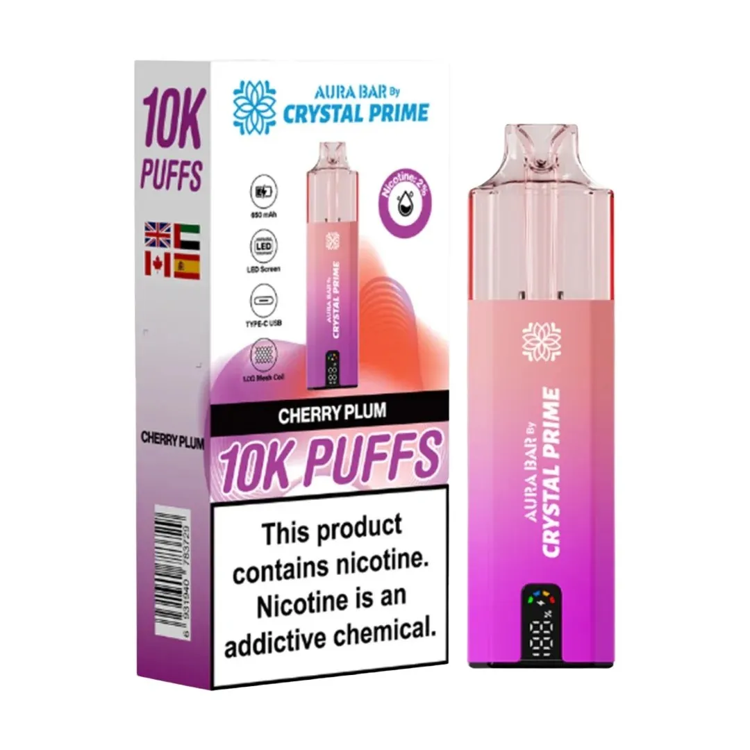 Crystal Prime Aura Bar 10k Prefilled Vape Kit | Only £8.99