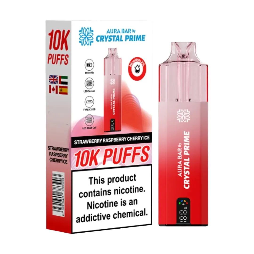 Crystal Prime Aura Bar 10k Prefilled Vape Kit | Only £8.99