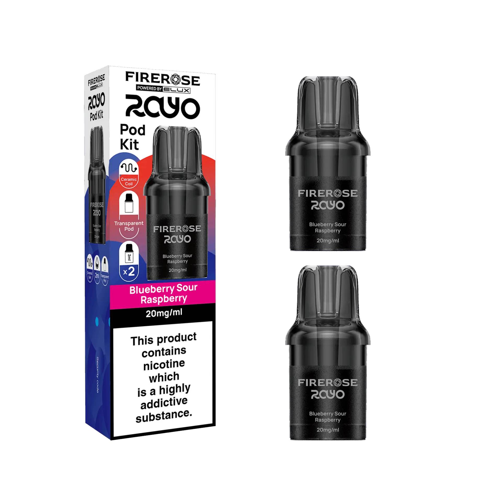 Elux Firerose Rayo 600 Refill Pods - Only £4.29