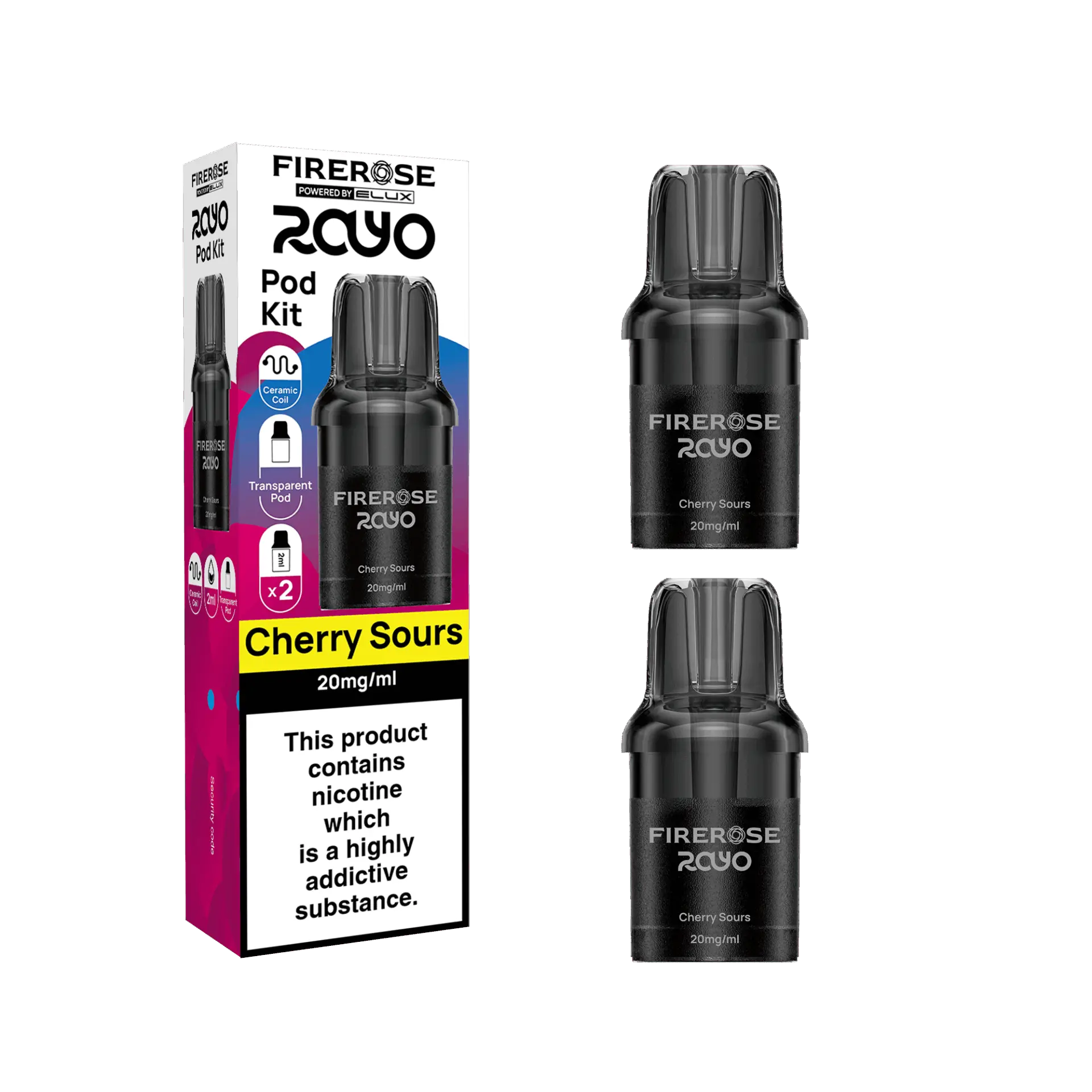 Elux Firerose Rayo 600 Refill Pods - Only £4.29