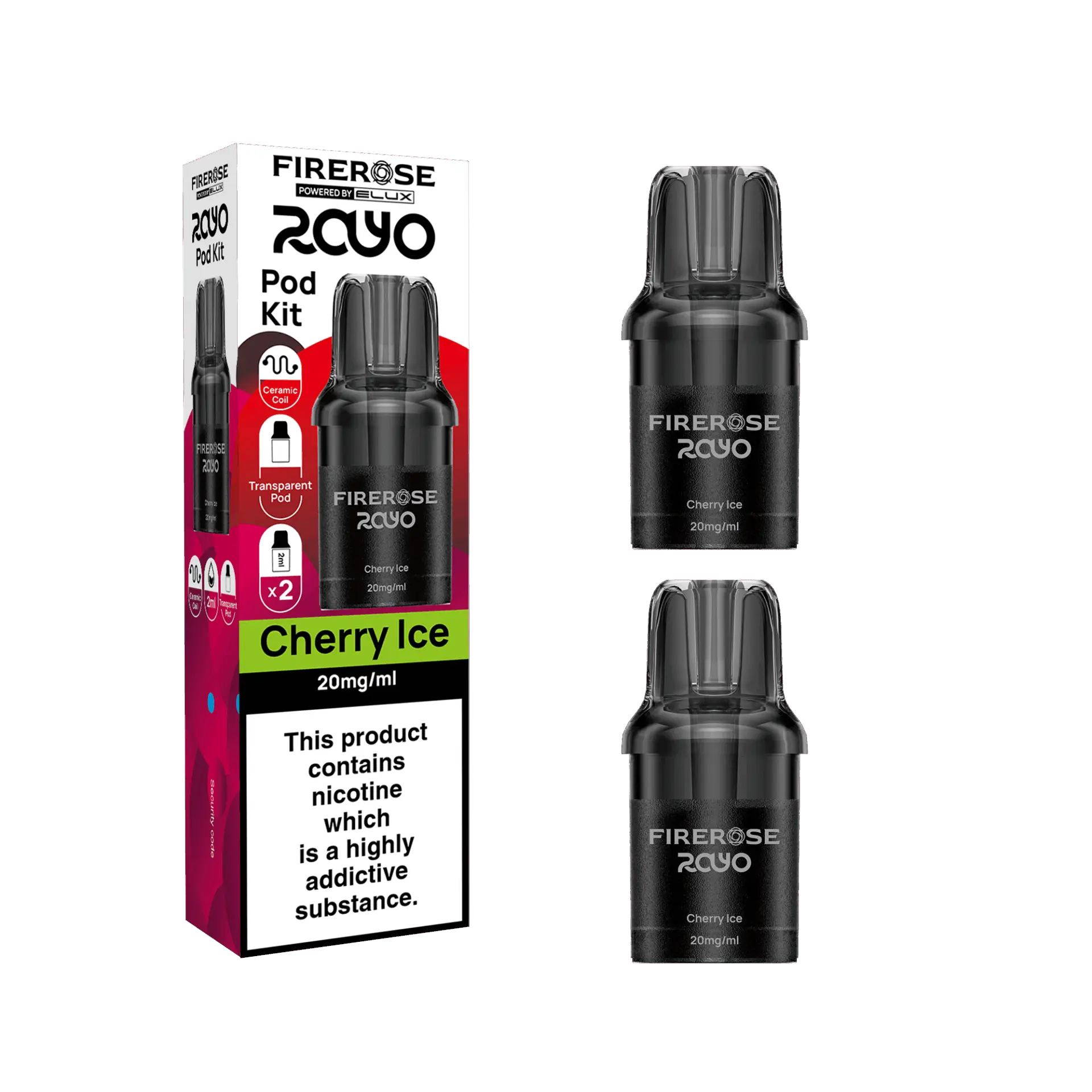 Elux Firerose Rayo 600 Refill Pods - Only £4.29