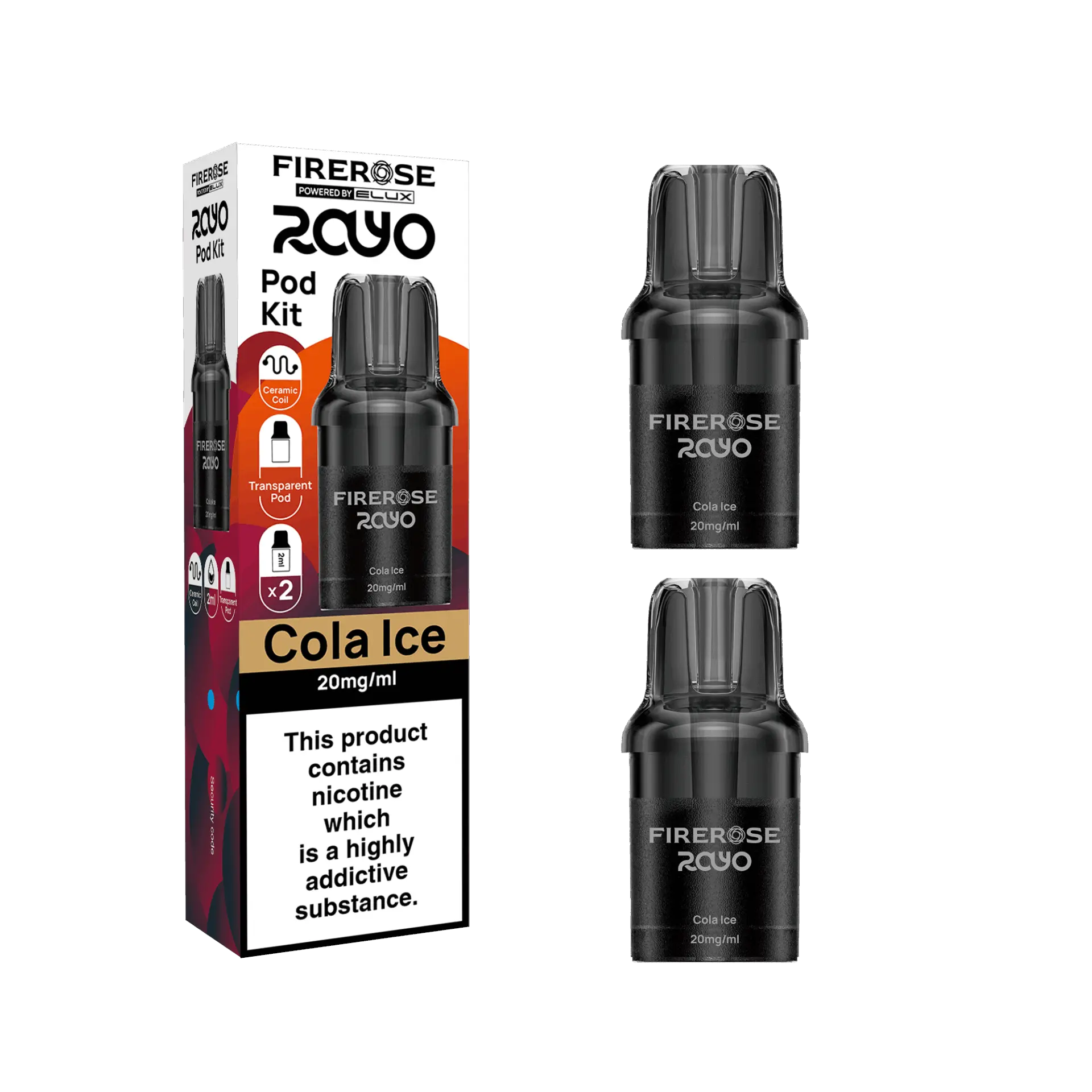 Elux Firerose Rayo 600 Refill Pods - Only £4.29