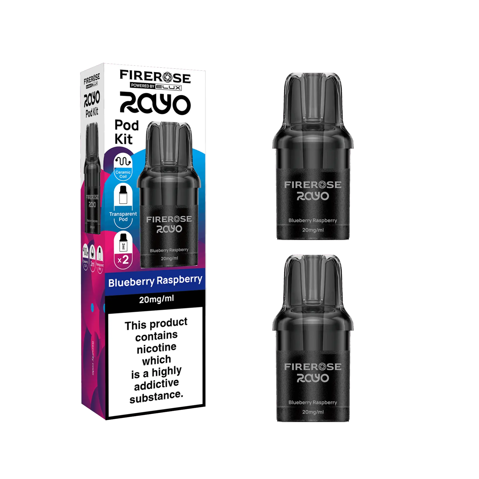 Elux Firerose Rayo 600 Refill Pods - Only £4.29