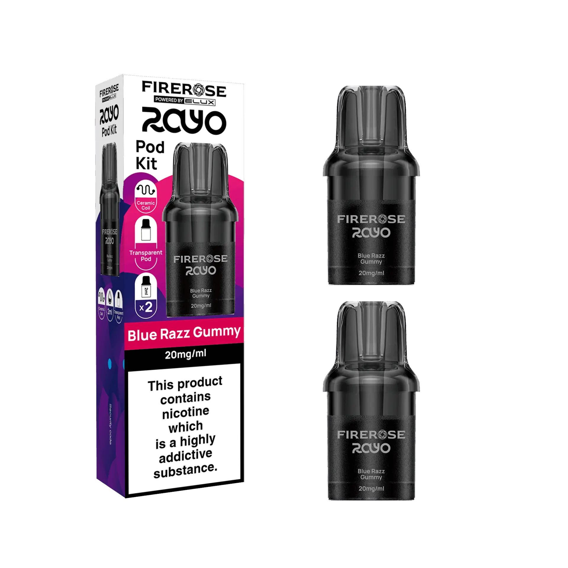 Elux Firerose Rayo 600 Refill Pods - Only £4.29