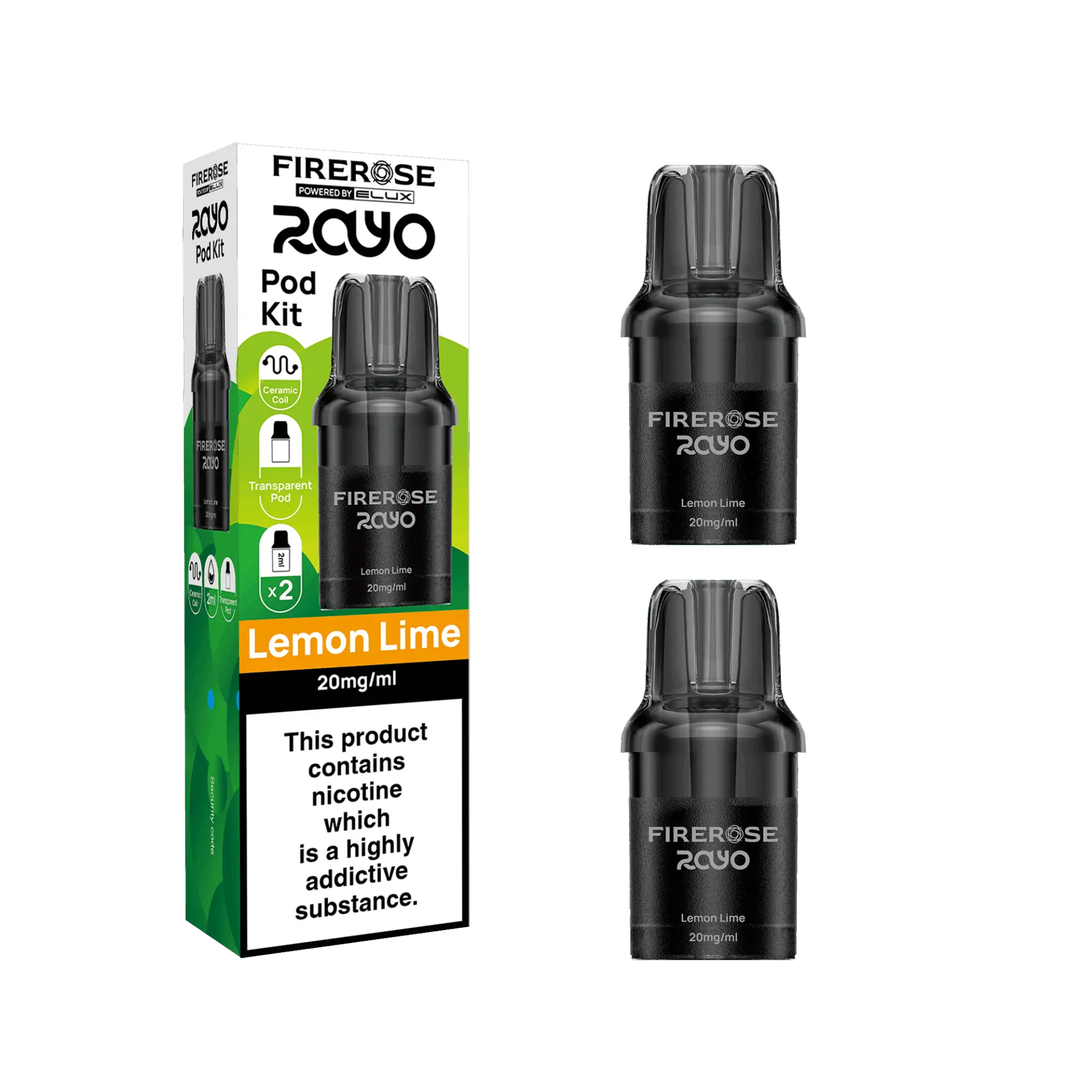 Elux Firerose Rayo 600 Refill Pods - Only £4.29