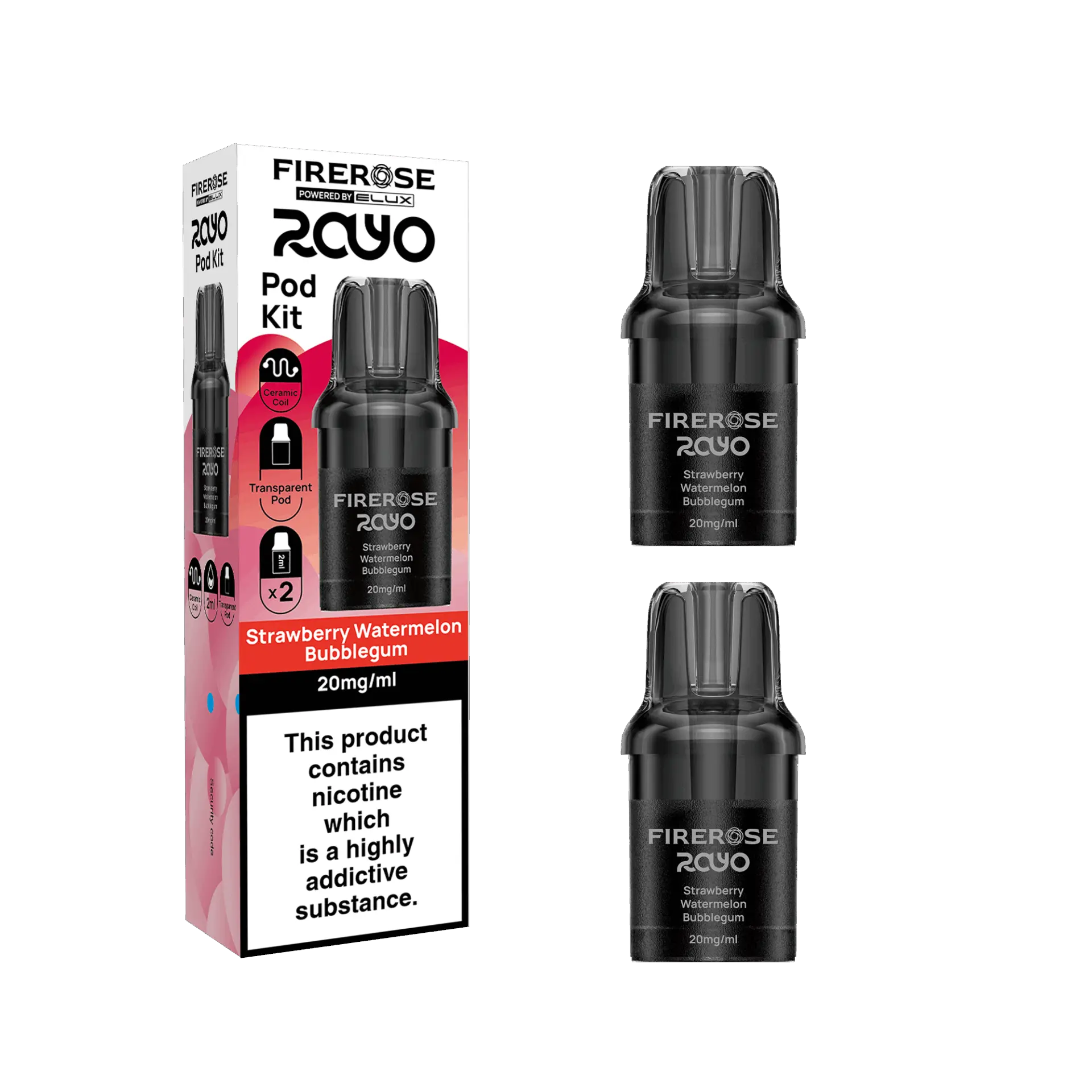 Elux Firerose Rayo 600 Refill Pods - Only £4.29