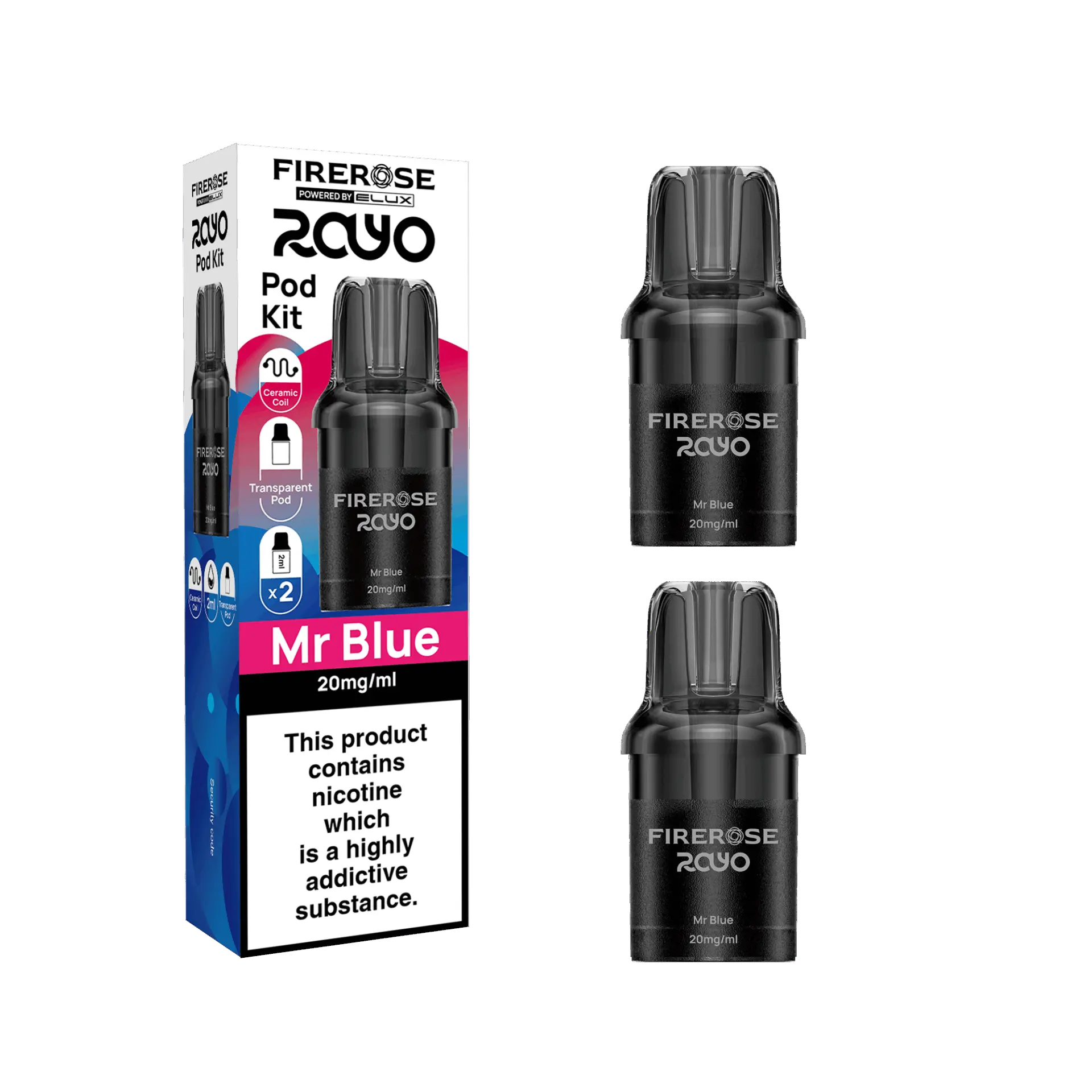 Elux Firerose Rayo 600 Refill Pods - Only £4.29