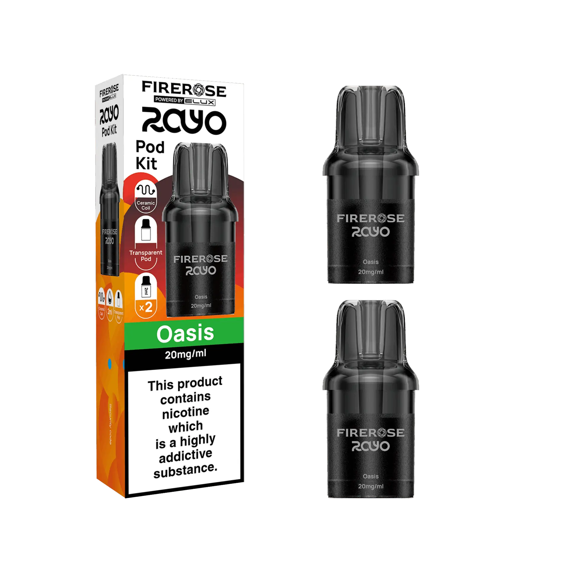 Elux Firerose Rayo 600 Refill Pods - Only £4.29