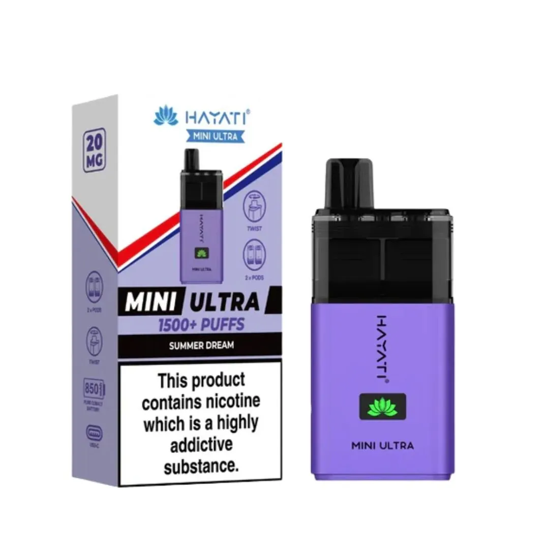Hayati Mini Ultra 1500 Puffs Prefilled Vape kit - £7.39