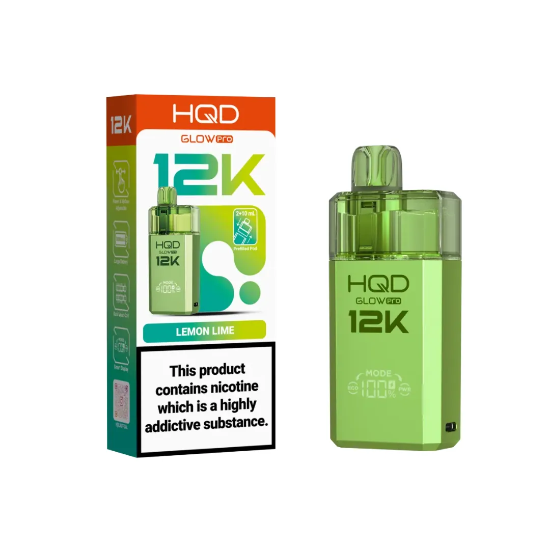 HQD Glow Pro 12K Puffs Prefilled Pod Kit | Only £8.29