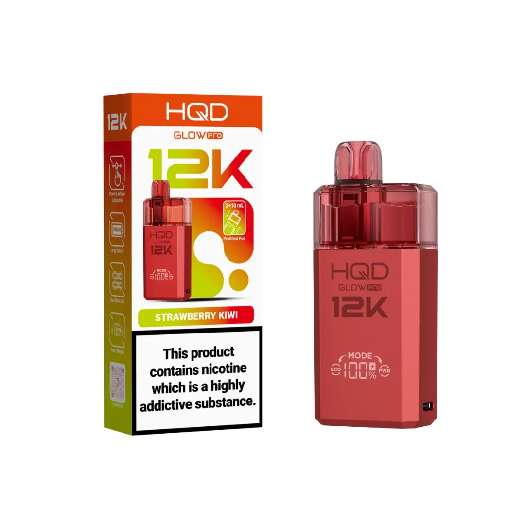 HQD Glow Pro 12K Puffs Prefilled Pod Kit | Only £8.29