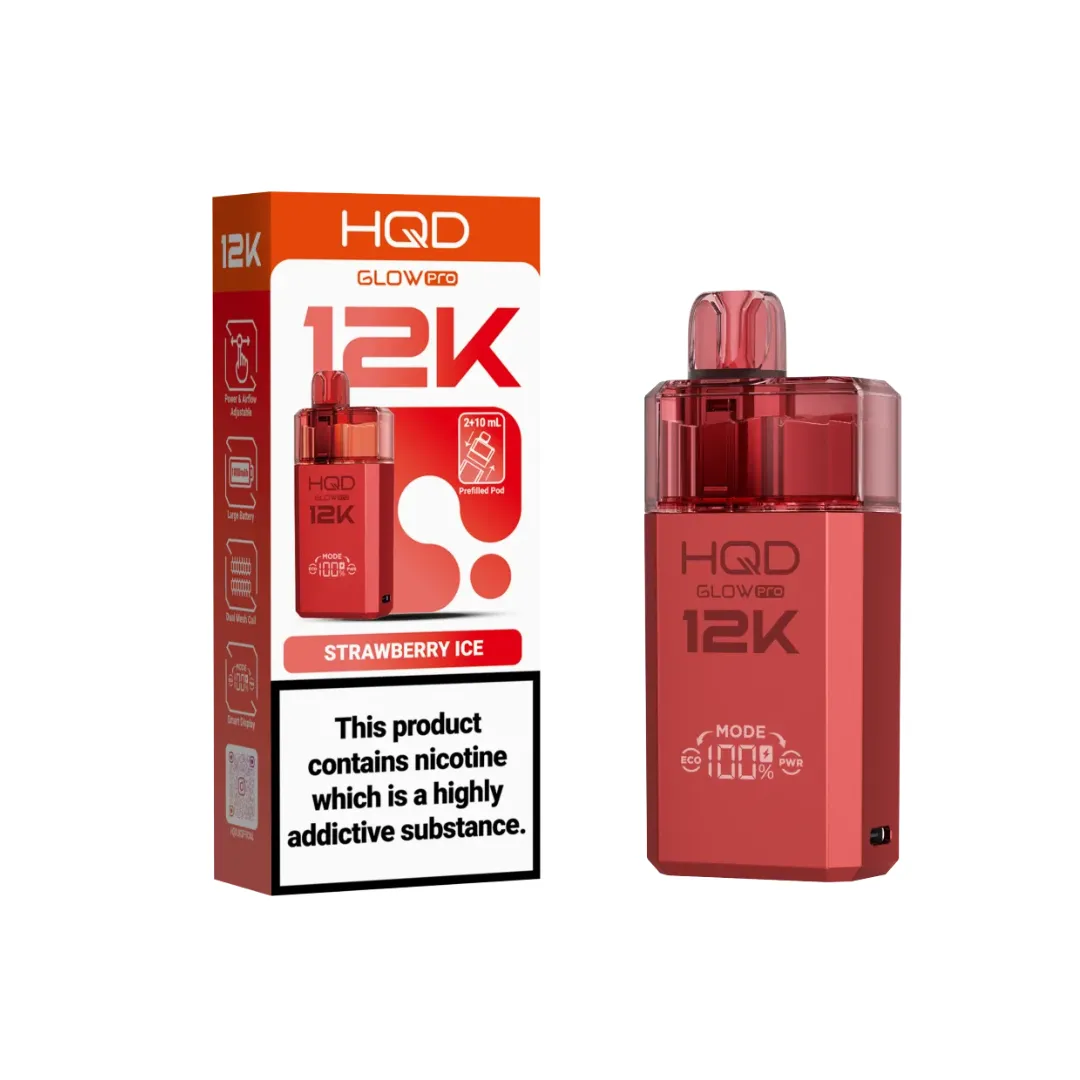 HQD Glow Pro 12K Puffs Prefilled Pod Kit | Only £8.29