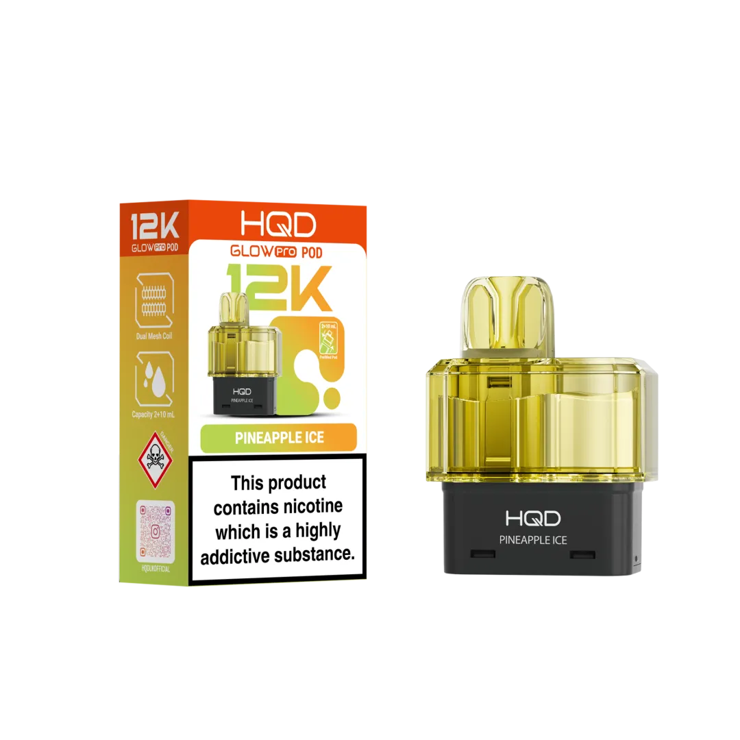 HQD Glow Pro 12K Prefilled Pods | Shop Now £6.29