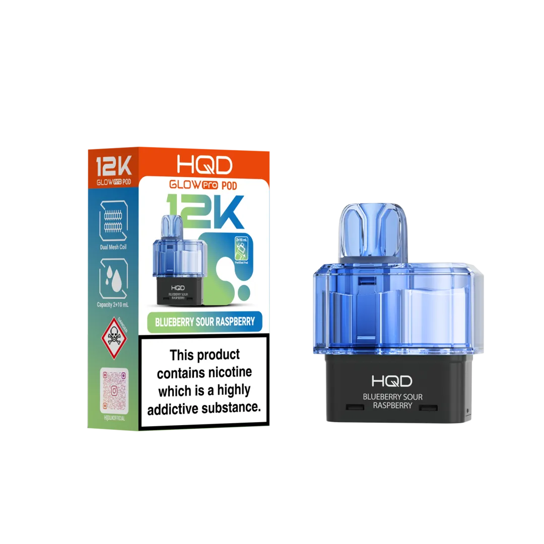 HQD Glow Pro 12K Prefilled Pods | Shop Now £6.29