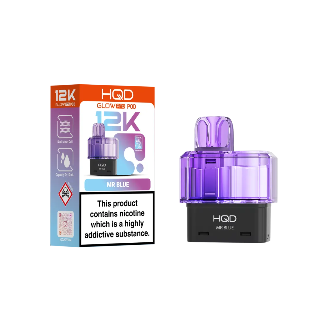 HQD Glow Pro 12K Prefilled Pods | Shop Now £6.29