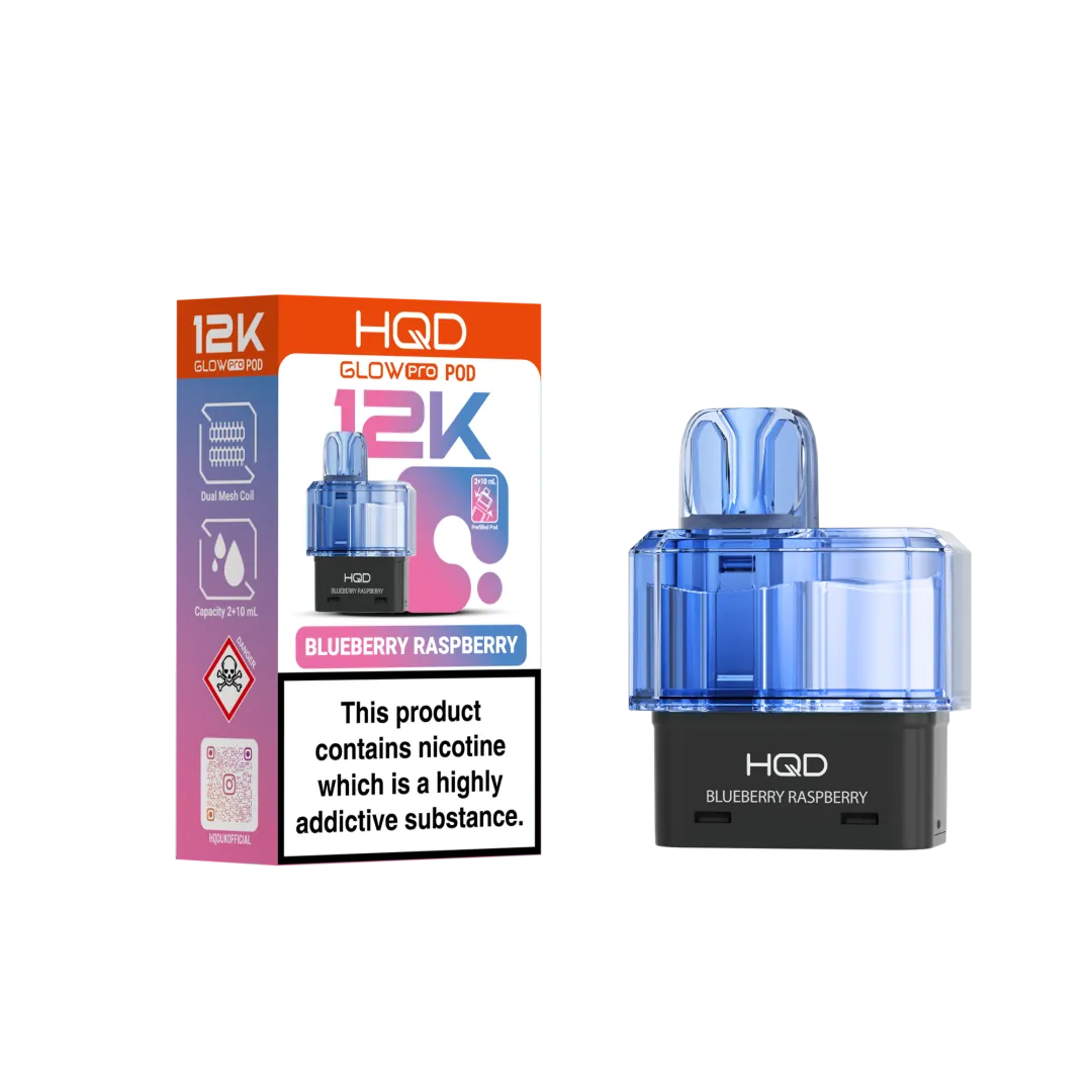 HQD Glow Pro 12K Prefilled Pods | Shop Now £6.29