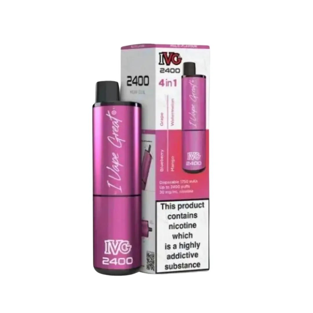 IVG 2400 4 in 1 Refillable Vape | 4 for £42