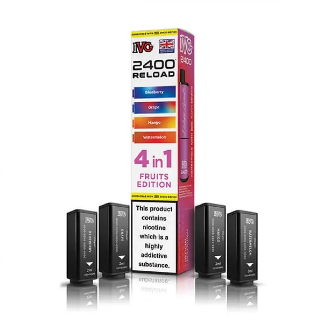 Buy IVG 2400 Reload 4-in-1 Prefilled Pods Online - £7.49