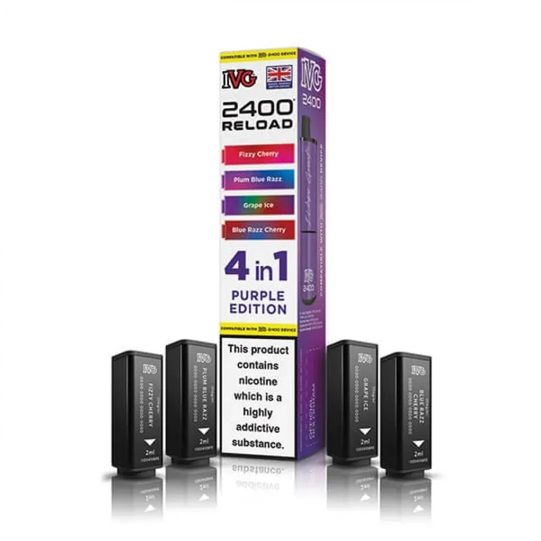 Buy IVG 2400 Reload 4-in-1 Prefilled Pods Online - £7.49