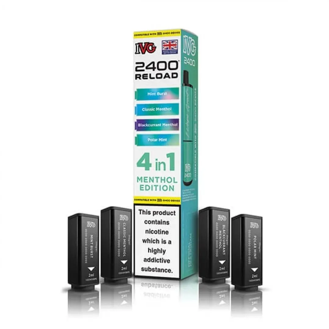 Buy IVG 2400 Reload 4-in-1 Prefilled Pods Online - £7.49