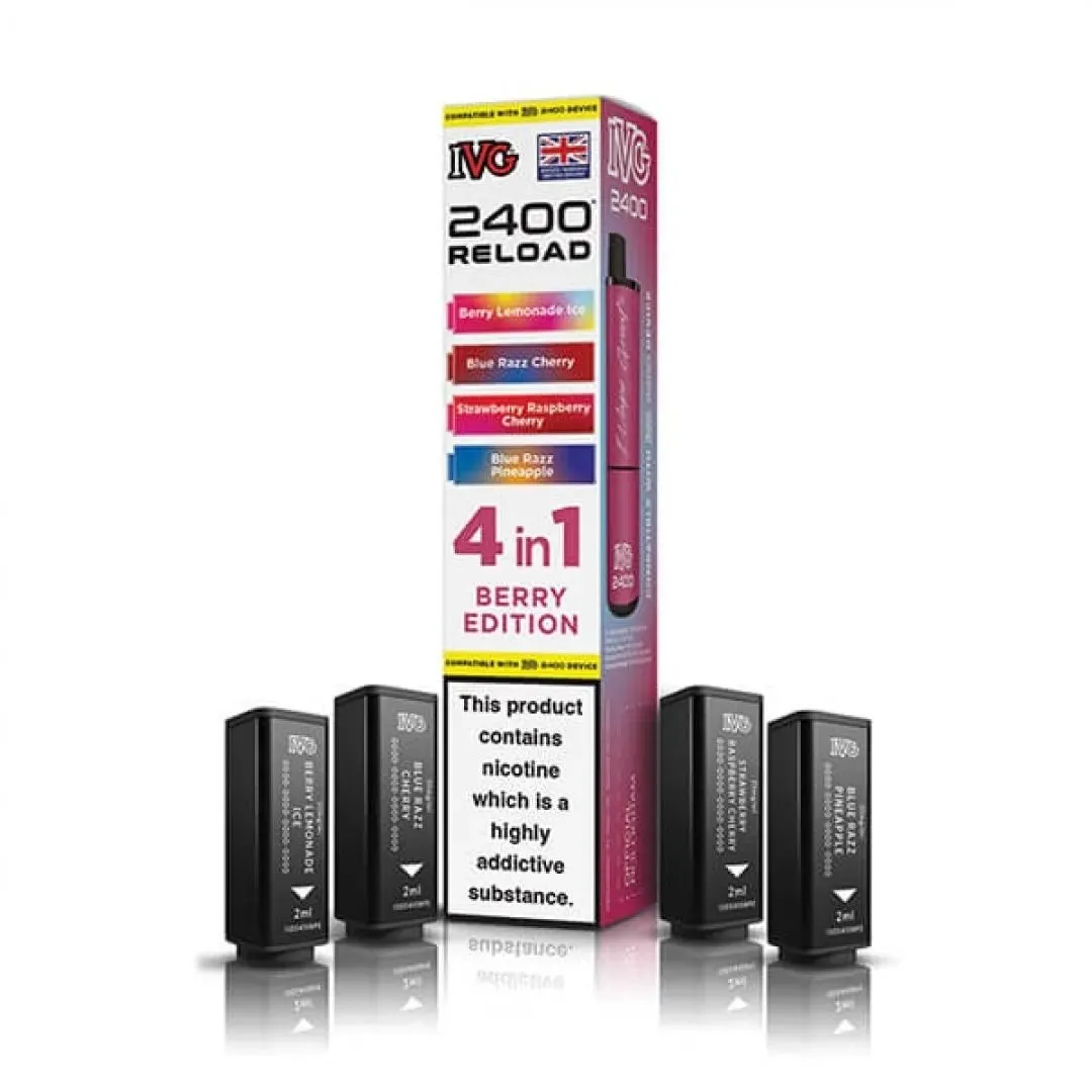 Buy IVG 2400 Reload 4-in-1 Prefilled Pods Online - £7.49