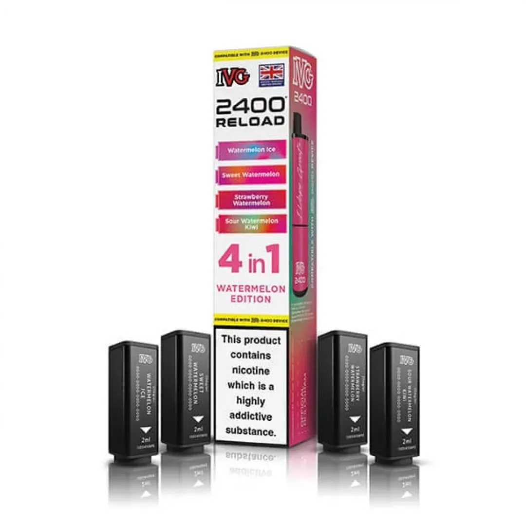 Buy IVG 2400 Reload 4-in-1 Prefilled Pods Online - £7.49