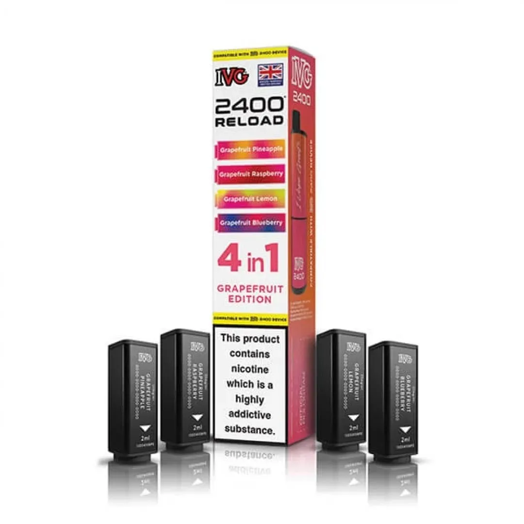 Buy IVG 2400 Reload 4-in-1 Prefilled Pods Online - £7.49