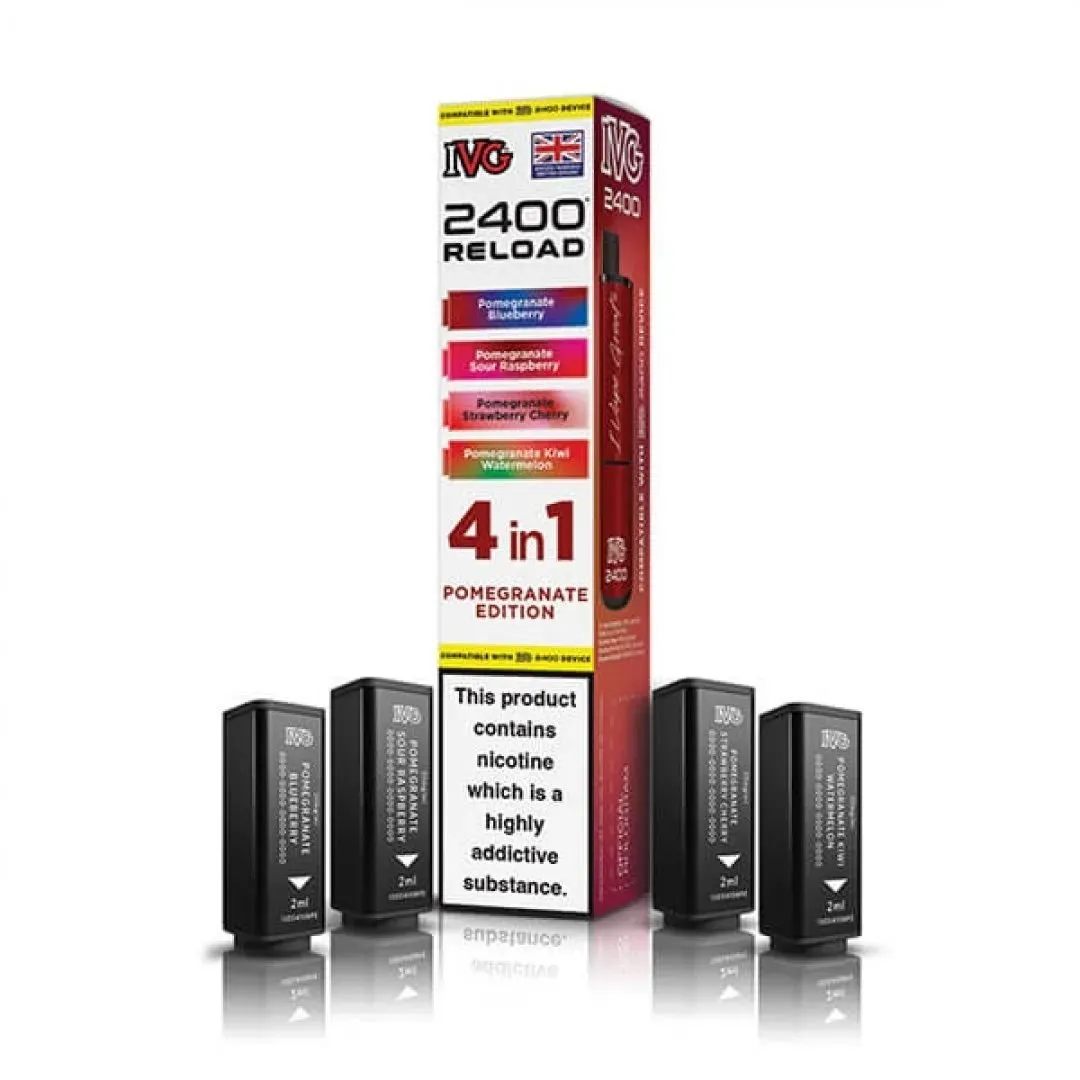 Buy IVG 2400 Reload 4-in-1 Prefilled Pods Online - £7.49